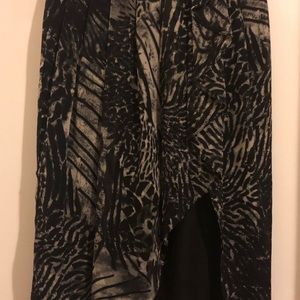 Animal print high low Skirt